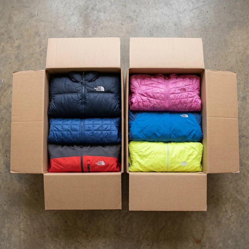 pallets de ropa The North Face en liquidación en México
